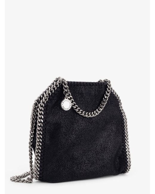 Stella McCartney Black Falabella Shaggy Deer Shoulder Bag