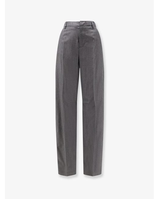MM6 by Maison Margiela Gray Virgin Wool And Cotton Trousers