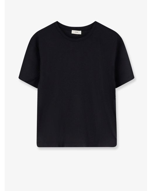 Totême Black Lyocell And Organic Cotton T-Shirt