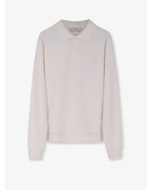 Polo Con Patch Logo di DUNST in White da Uomo