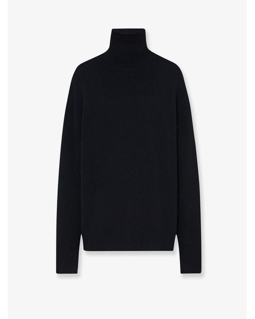 The Row Black Stepny Wool And Cashmere Blend Sweater