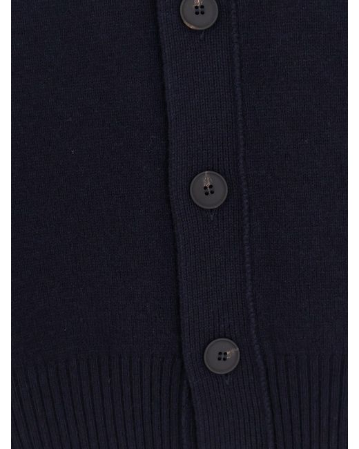 Gran Sasso Blue Virgin Wool Cardigan for men