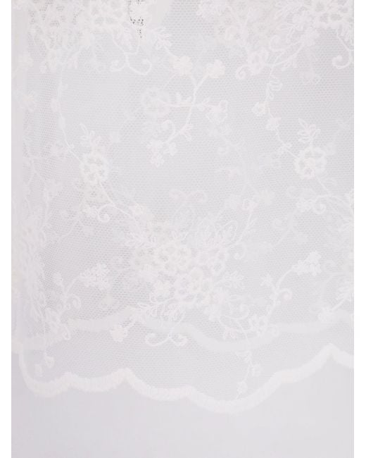 DUNST White Needlework Layering Skirt