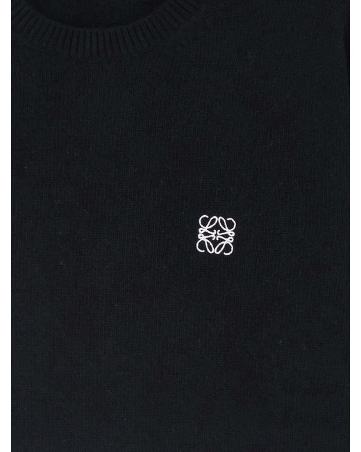 Loewe Black Wool Sweater for men
