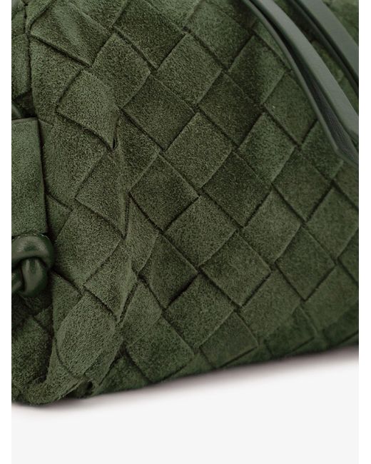 Bottega Veneta Green Concert Pochette Suede Crossbody Bag