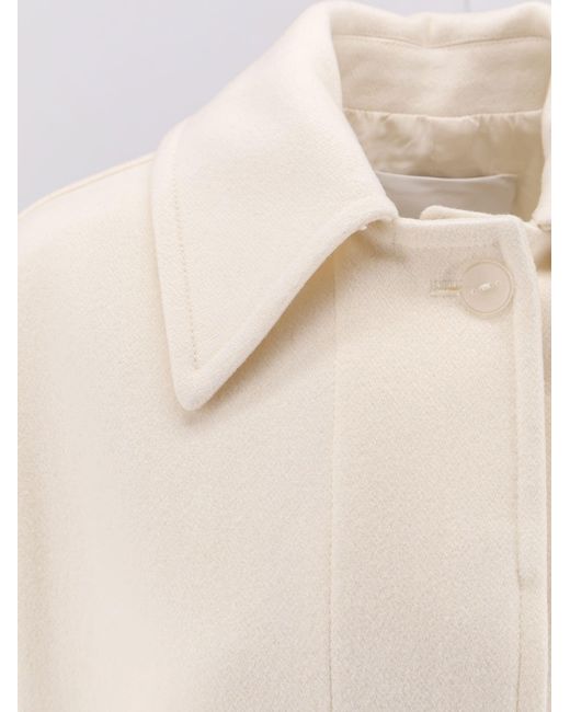 Hevò Natural Moschella Wool Blend Coat