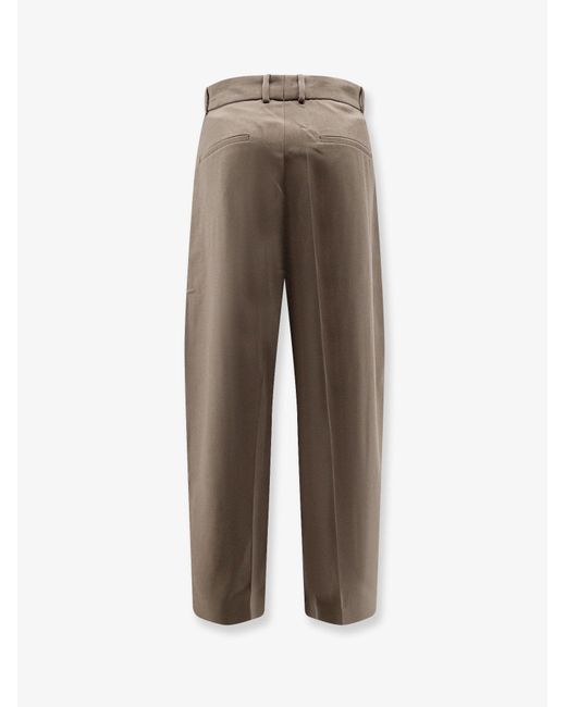 Studio Nicholson Natural Oversized Wool Blend Trousers for men