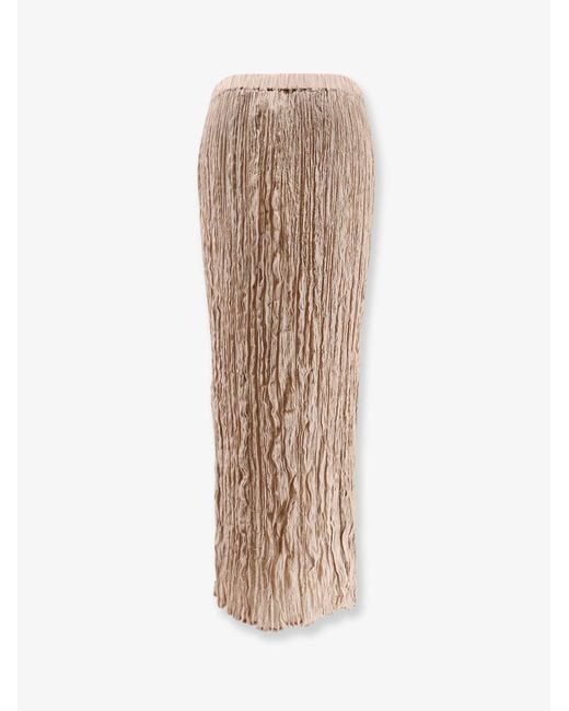 Alysi Natural Wrinkled Viscose Skirt
