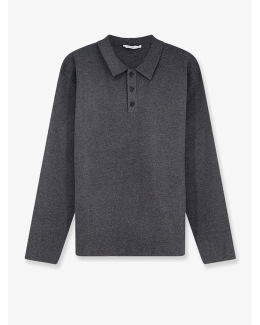 Hevò Blue Viscose Blend Polo Shirt for men