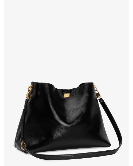Dolce & Gabbana Black Vittoria Leather Crossbody Bag