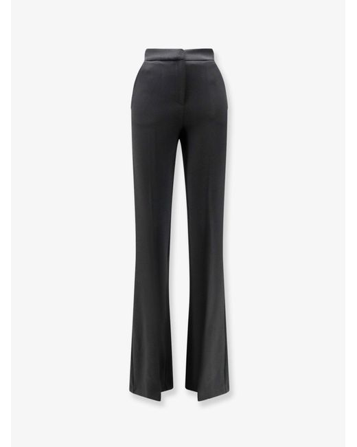 ACTUALEE Black Rayon Blend Trousers