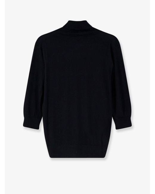The Row Blue Cashmere Turtleneck