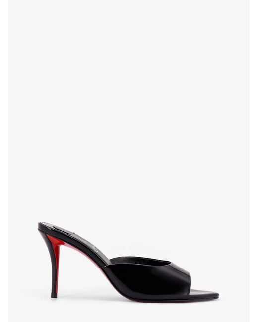 Christian Louboutin Black Miss Z Mule 80 Patent Leather Sandals