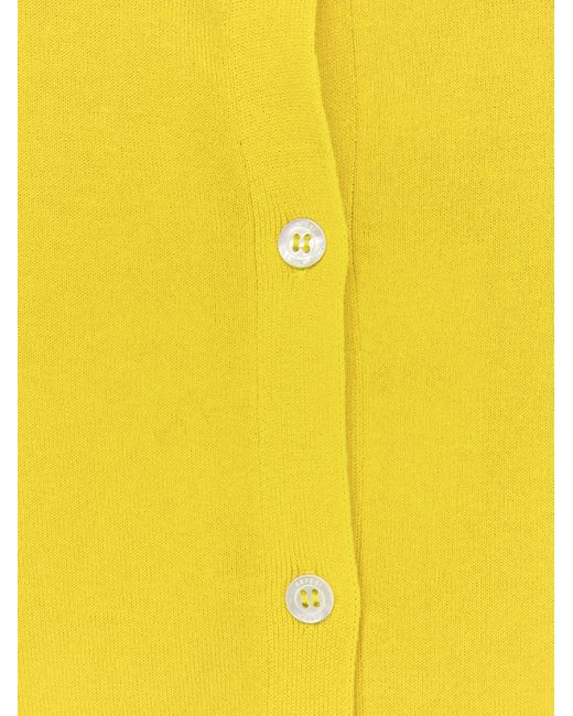 Aspesi Yellow Cotton Cardigan