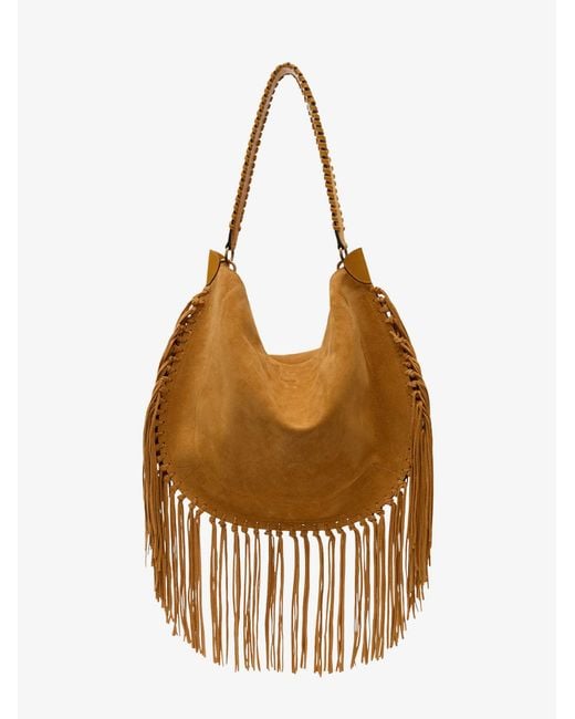 Isabel Marant Metallic Oskan Suede Shoulder Bag