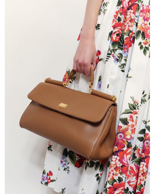 Dolce & Gabbana Brown My Sicily Leather Crossbody Bag