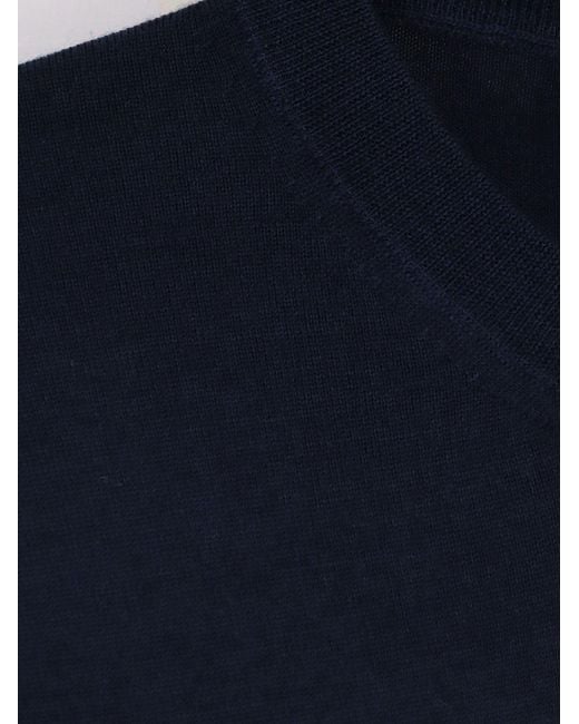 Corneliani Blue Virgin Wool Sweater for men