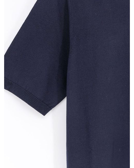 Alpha Studio Blue Cotton Sweater for men