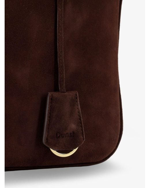 DUNST Purple Classic Suede Shoulder Bag