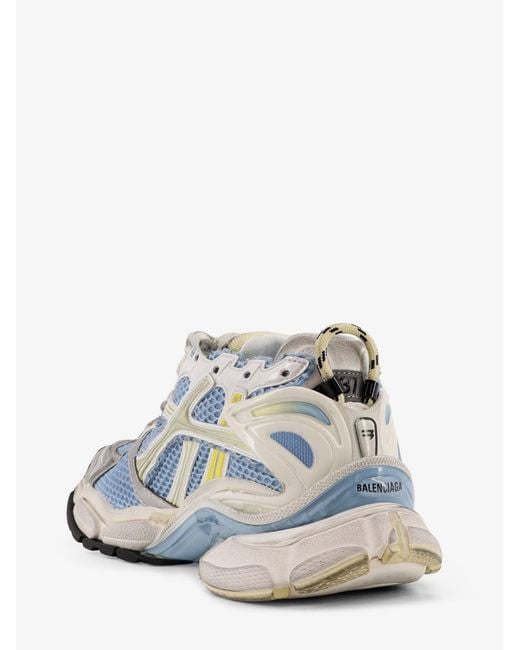Balenciaga White Low-Top Runner Mesh Sneakers