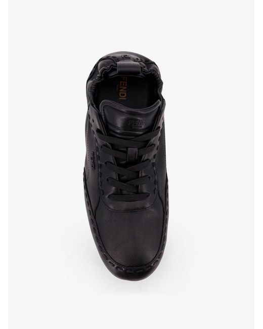 Fit Leather Sneakers-Uomo di Fendi in Black da Uomo
