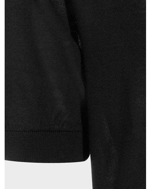 Seven Gauge Black Lyocell Sweater for men