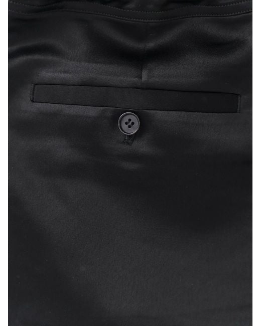 TONYWACK Black Satin Trousers