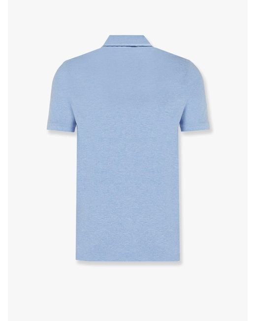 Polo Ralph Lauren Blue Cotton Polo Shirt With Embroidered Logo for men