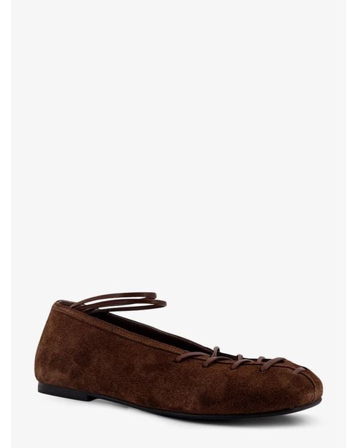 Alohas Brown Bumi Suede Ballerinas