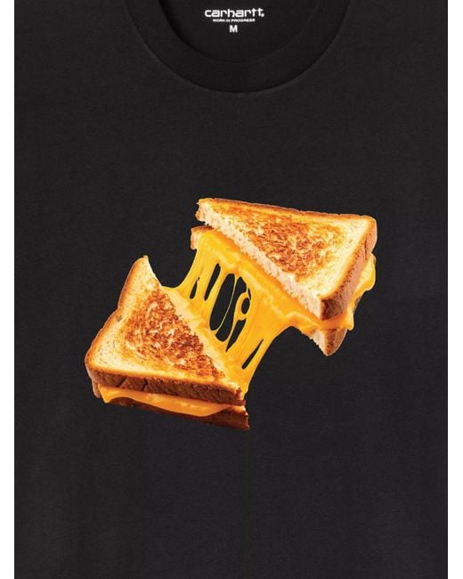 Carhartt Black Cheese Toast Cotton T-Shirt for men