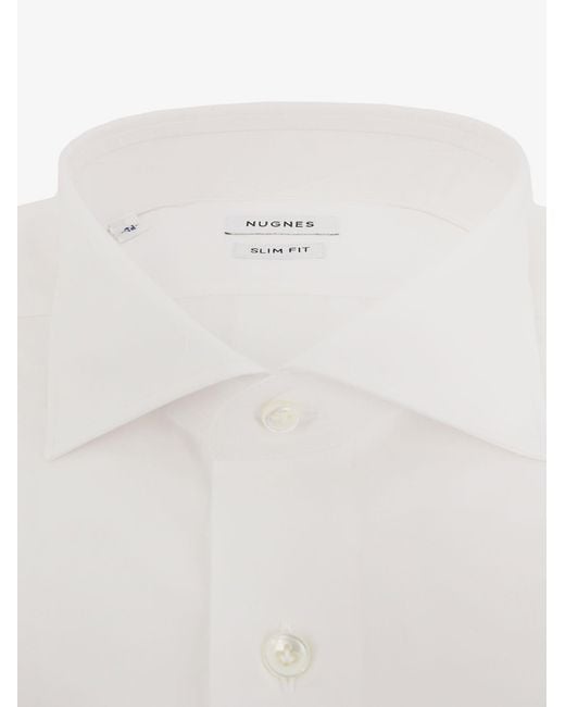 NUGNES 1920 White Cotton Shirt for men