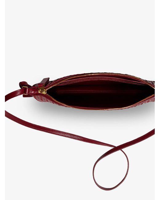 Bottega Veneta Purple Piccolo Intrecciato Clutch With Shoulder Strap