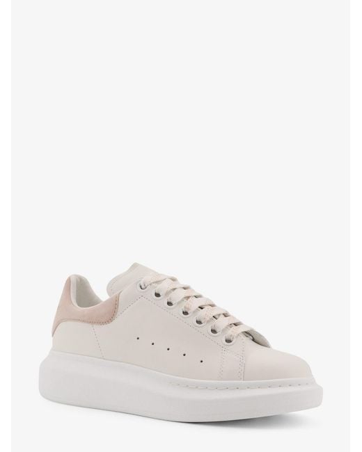 McQueen White Oversized Leather Sneakers