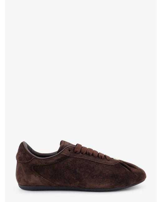 Dolce & Gabbana Brown Soft Ballet Split-Suede Sneakers
