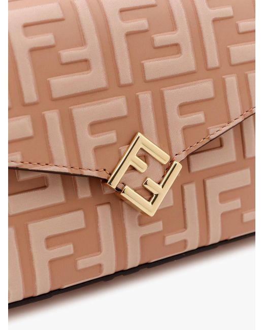 Borsa A Tracolla Wallet On Chain di Fendi in Pink