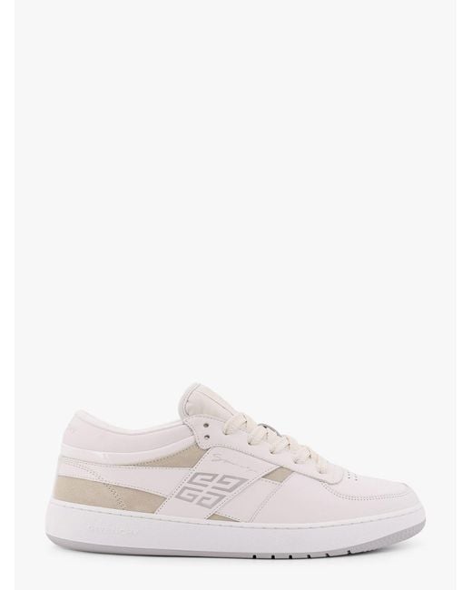 Givenchy White Leather Sneakers With 4G Logo On The Side for men