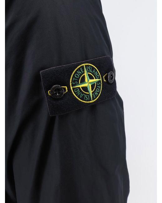 Stone Island Blue Micro Reps Padded Long Jacket for men