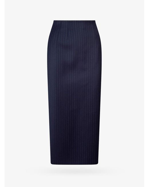 Sportmax Wool Closure With Zip Lined Skirts in Blue - Save 15% | Lyst