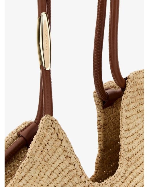 Zimmermann Natural Goldentime Raffia Shoulder Bag