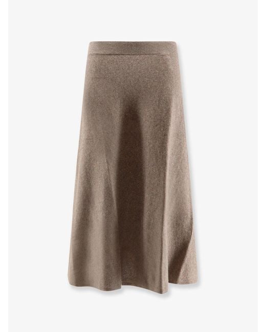 Lisa Yang Brown Torie Cashmere Skirt