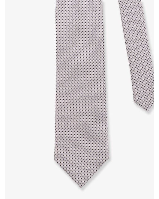 NUGNES 1920 Gray Silk Tie for men