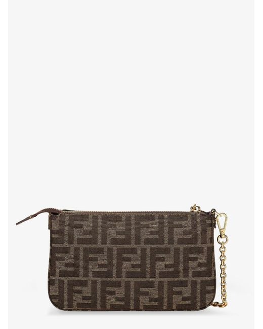 Pochette Pouch Baguette di Fendi in Gray