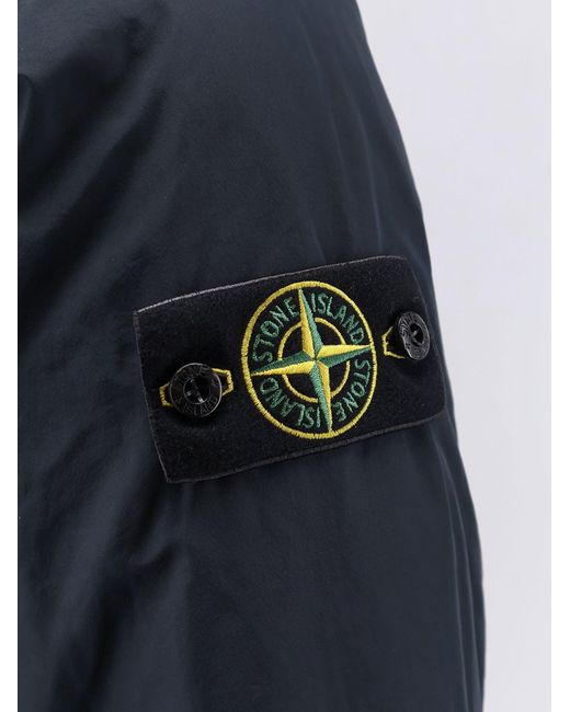 Stone Island Blue Micro Reps Nylon Padded Jacket for men