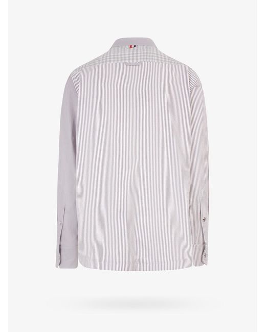 Thom Browne Linen Shirt in White for 
