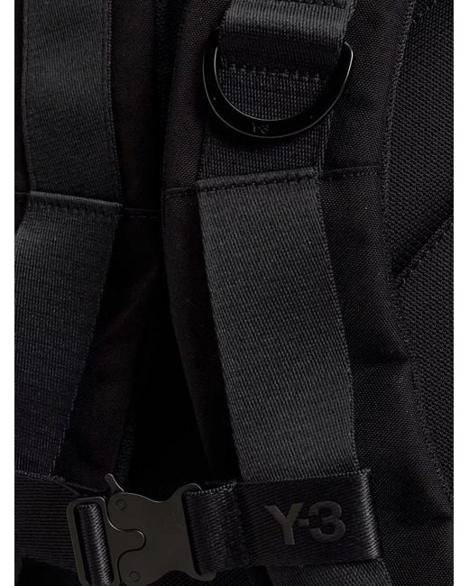 Y-3 Black Y-3 Stapl Backp Nylon Backpack for men