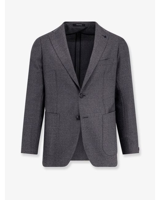 Tagliatore Blue Single Breasted Virgin Wool Blazer for men