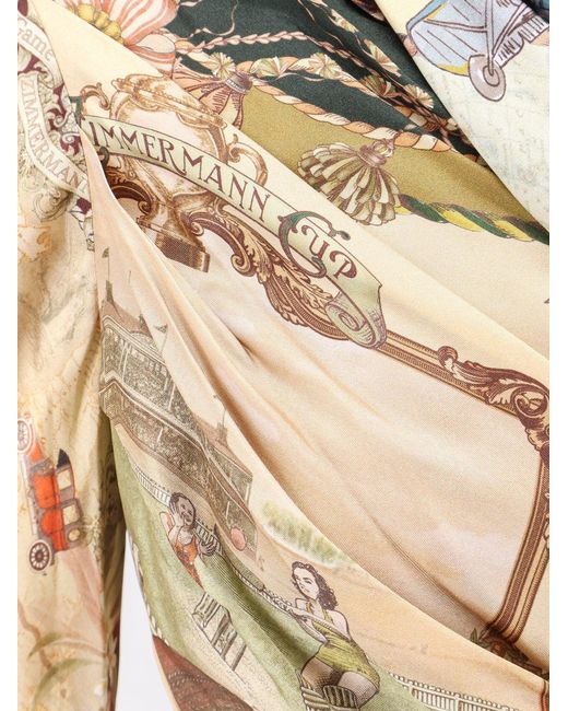 Zimmermann White Valiant Draped Scarf Top