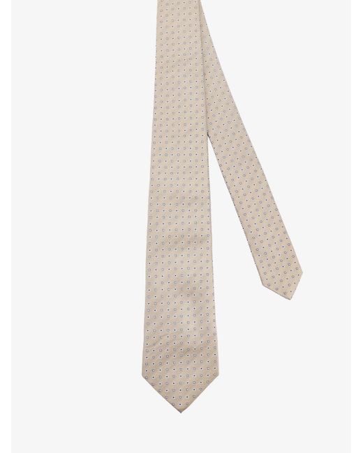 Cravatta di Kiton in White da Uomo