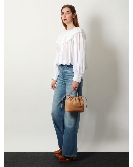 Chloé Brown Icons Leather Crossbody Bag With Logo On The Front