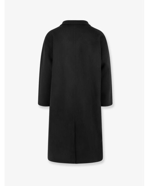 Amaranto Black Outdoor Wool Coat for men